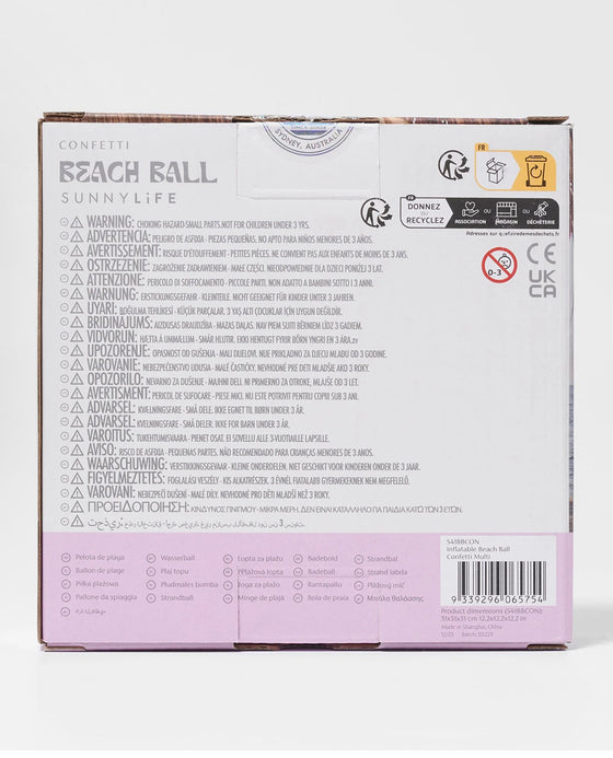 Inflatable Beach Ball
Confetti Multi - Sunnylife