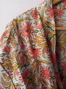  Blommig Kimono Morgonrock