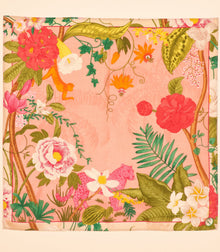  Tropical Floral and Fauna Scarf - Powder Design - Limited Edition