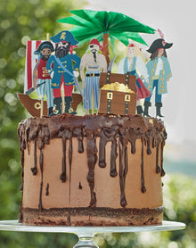  Pirates & Palm Tree Cake Toppers - Meri Meri