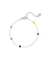 Colored Beads Bracelet in Stainless Steel