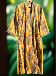  Yellow Tiger Kimono and Tote Bag Combo