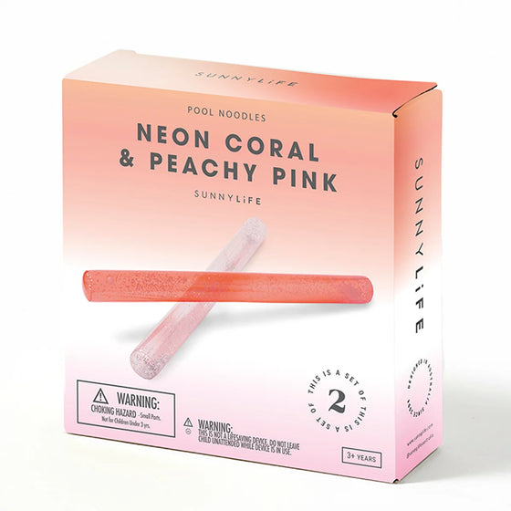 Pool Noodles Neon Coral & Peachy Pink - Sunnylife
