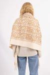 Paisley Scarf Cape Faux Fur
