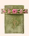 Embroidered Barette Mint Floral