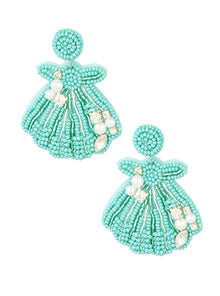  Seashell Earrings Turquoise