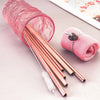 Pink hearshaped stainless straw