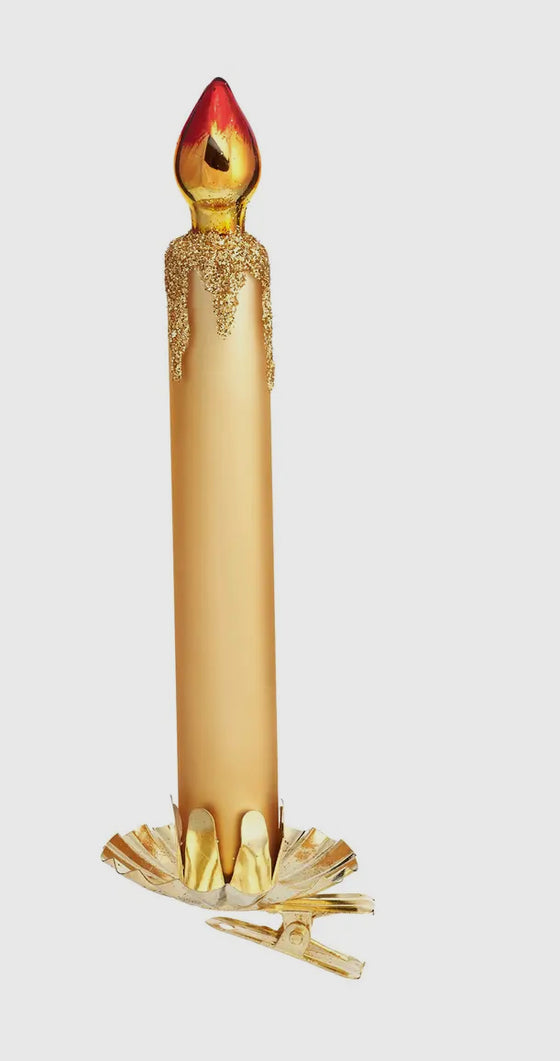 Golden Candle Clip Decoration