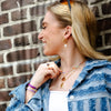 Wide Hoop Earrings With XL Freshwater Pearl