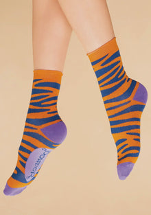  Tiger Stripe Ankle Socks