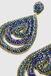 Blue and Teal Shimmering Earrings