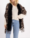 Leopard Print Scarf Faux Fur