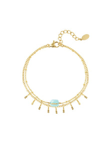 Bracelet Turquoise and Gold