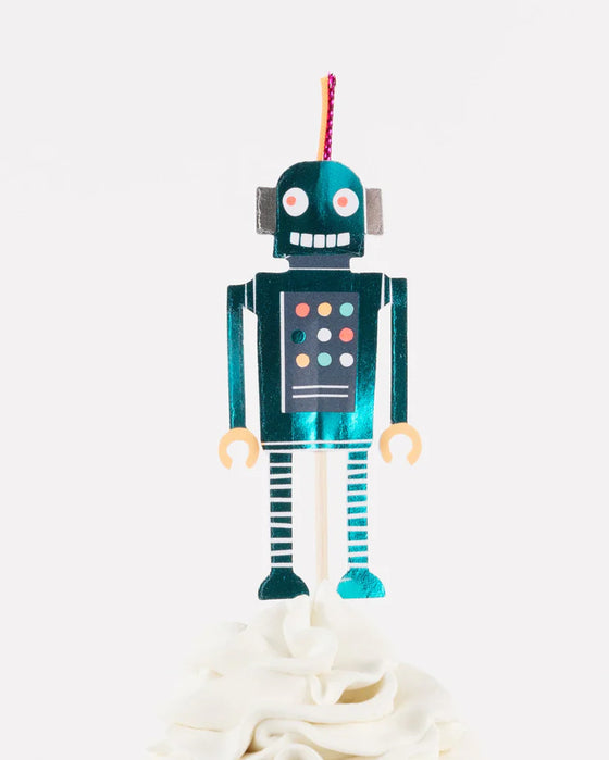 Robot cupcake toppers 24 pcs - Meri Meri