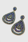 Blue and Teal Shimmering Earrings