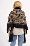 Paisley Scarf Cape Faux Fur