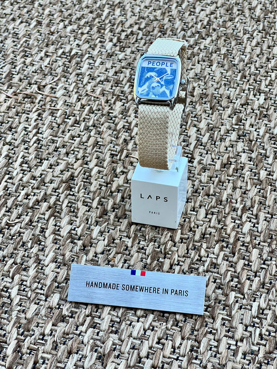 Signatur Människor Varv Klocka Beige Rem