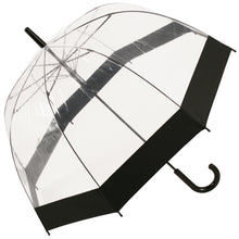  Stick Style Clear Dome Umbrella with Black Band by Soake
