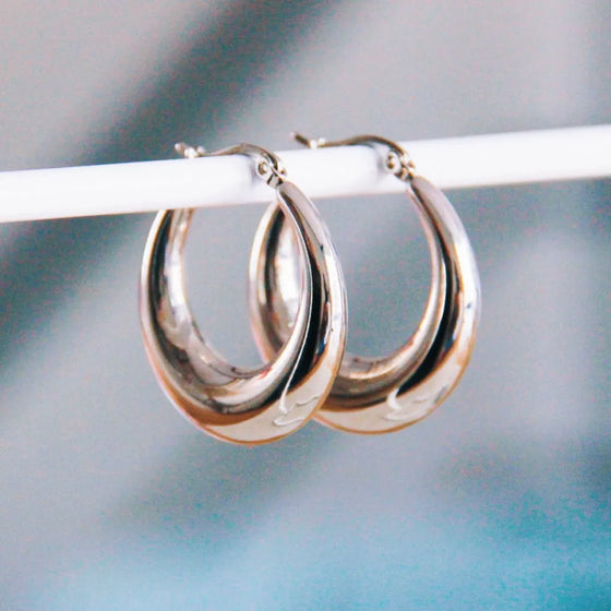 Silver Hoop Earrings