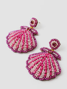  Pink Clam Shell Earrings by My Doris
