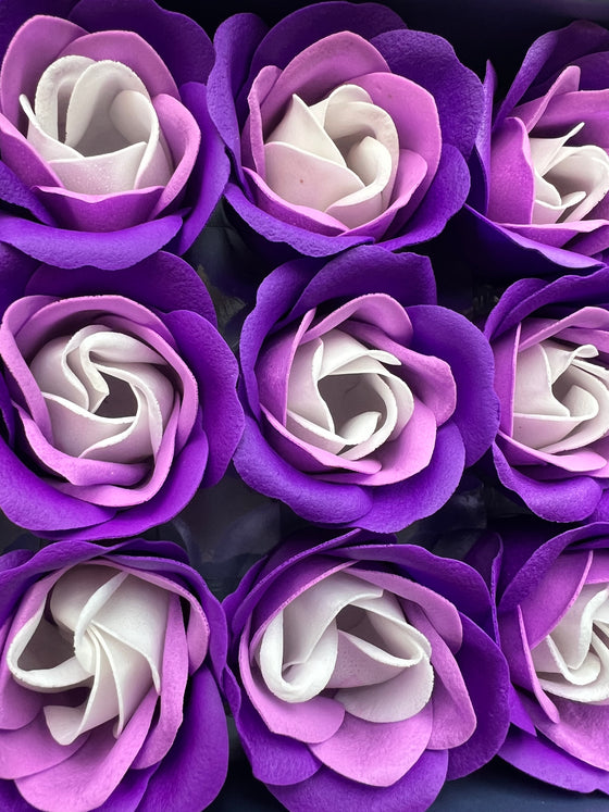 Soap flower roses in lavender color