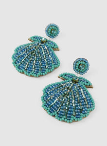  Blue Clam Shell Earrings by My Doris