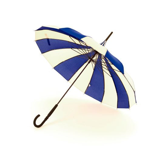 Boutique Classic Pagoda Umbrella Blue & Cream