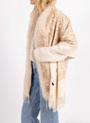 Paisley Scarf Cape Faux Fur