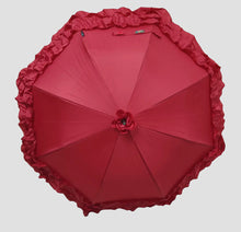  Red Tripple Frilled Pagoda Umbrella