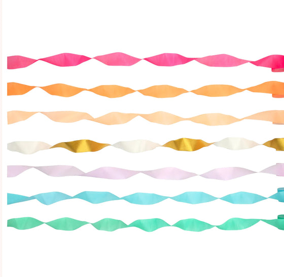 Bright Crepe Paper Streamers - Meri Meri