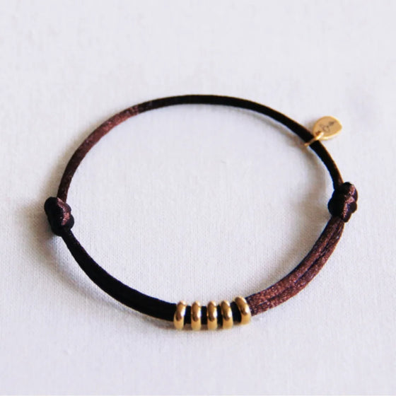 Satin Bracelet Dark Brown