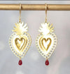 Vintage style heart shape earrings