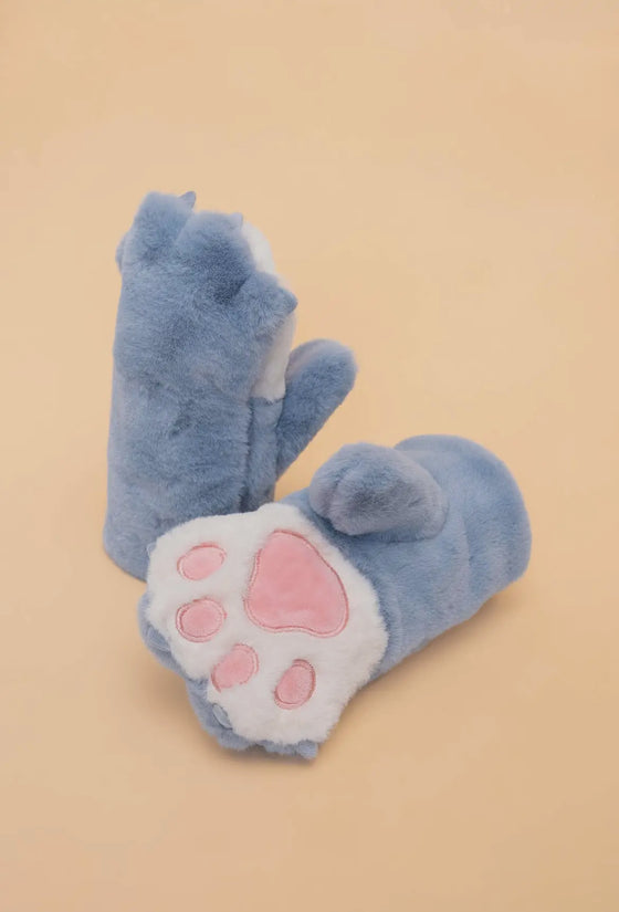 Kids Mittens - Bear Paw Light Blue