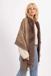 Paisley Scarf Cape Faux Fur