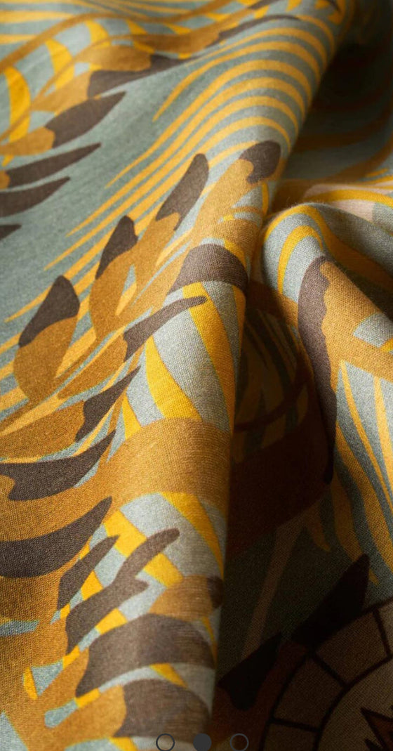 Patterned Palms Cotton Scarf
