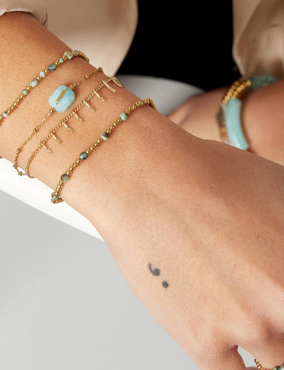 Bracelet Turquoise and Gold