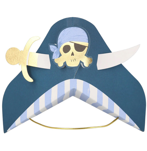 Blue Pirate Party Hats - Meri Meri