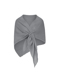  Knitted Plain Shawl in Grey