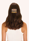 Embroidered Barette Mustard Floral
