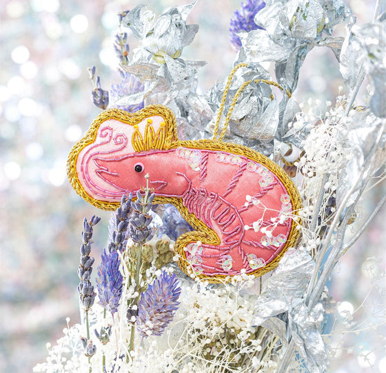 King Prawn Zari Decoration