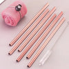 Pink hearshaped stainless straw