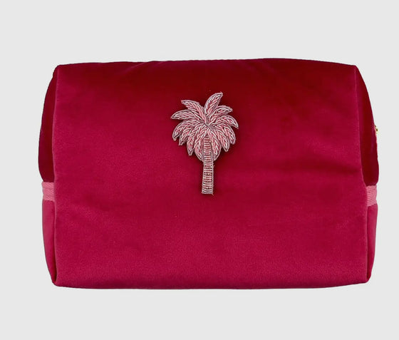 Pink Velvet Make-up Bag