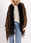 Leopard Print Scarf Faux Fur