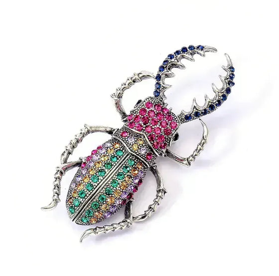 Insect brooch covered with rinestones
