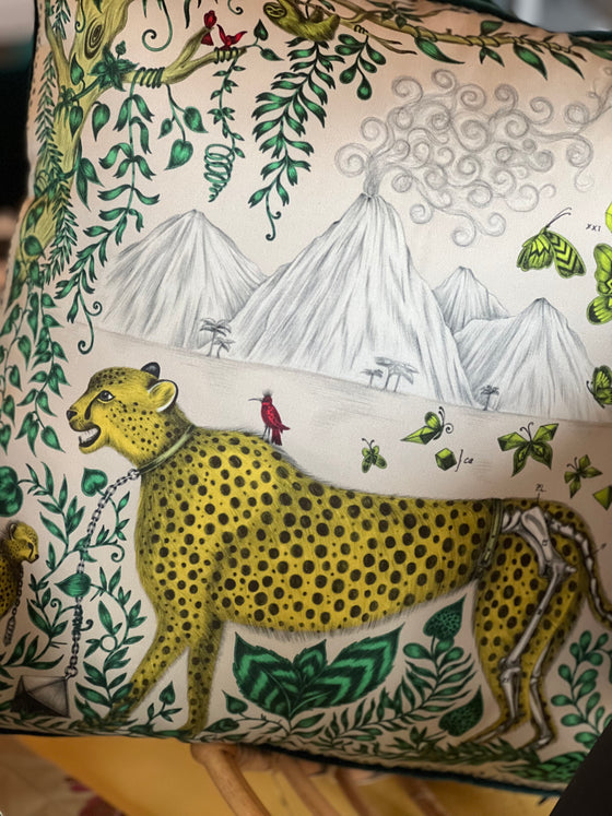 Cheetah Silk Cushion - Emma J Shipley