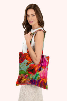  Velvet Tote Bag Winter Iris
