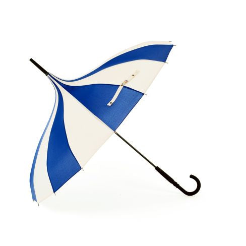 Boutique Classic Pagoda Umbrella Blue & Cream