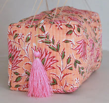  Peach Floral Make-up Bag