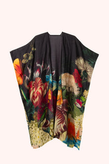  Wool Wraparound Opulant Florals Chocolate