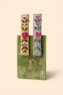  Hair Bars Cornflower Floral Vines